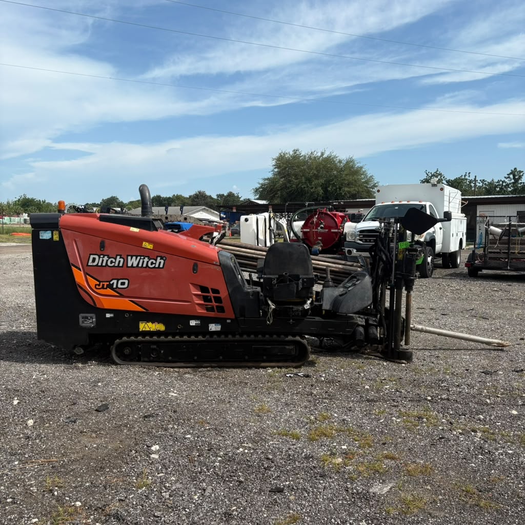 Used Ditch Witch horizontal directional drill parked in the yard at A3 Mechanic in Apopka, FL