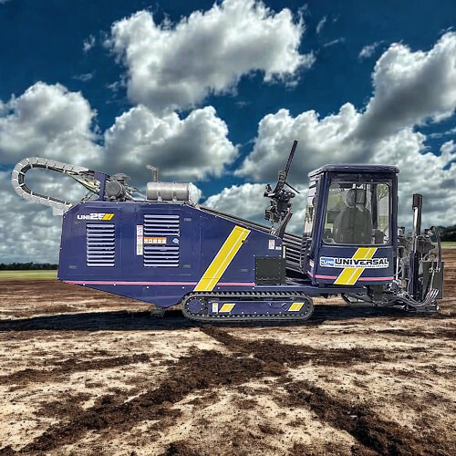 New Universal HDD directional drill rigs on a jobsite, sold by A3 Mechanic in Apopka, FL